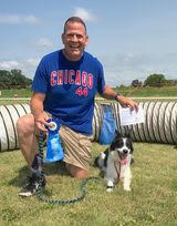 James Bahr with his dog