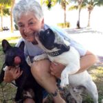 Hope Saidel and her French bulldogs