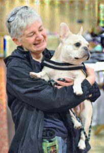 Hope and her Frenchie Ted